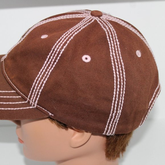 Women's Team Realtree Brown Pink Baseball Cap  One Size Adjustable Strapback - Picture 3 of 9